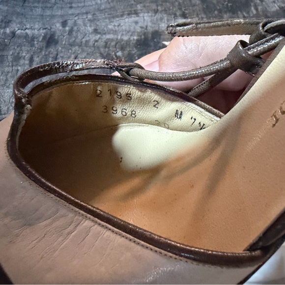 👠 Christian Dior Two-Tone Slingback Heels | Size 7.5 AA - Picture 7 of 13